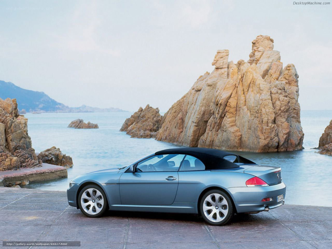 BMW convertible by the sea