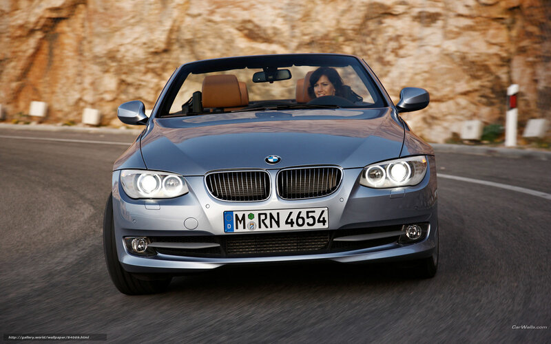 BMW convertible on winding road