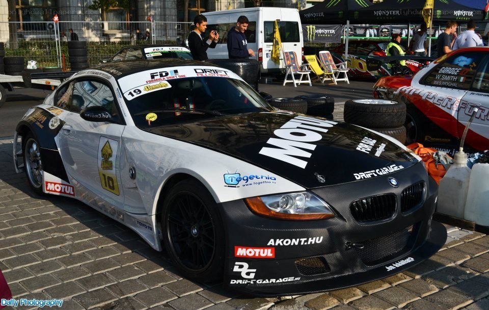 BMW drift race car at event