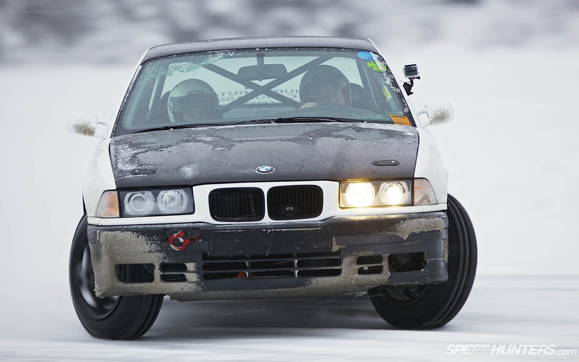 BMW drifting on ice