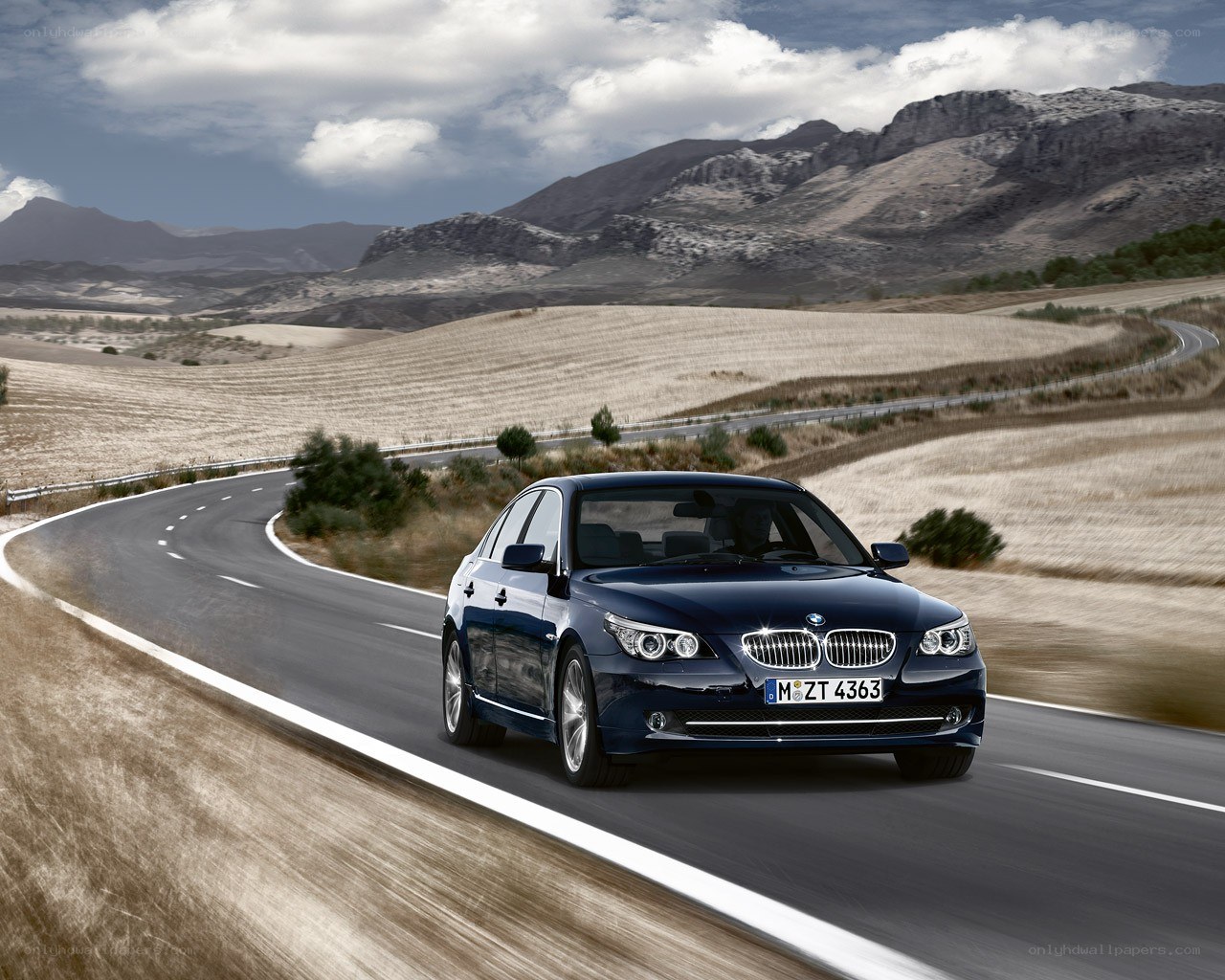 BMW driving on a winding road