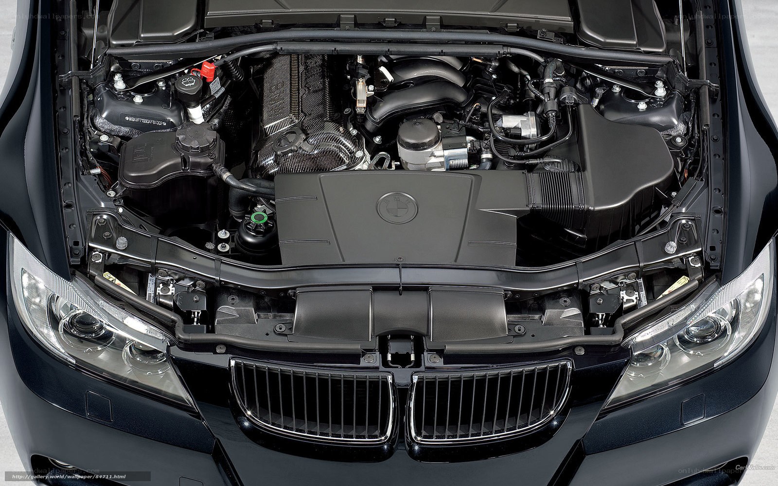 BMW engine bay view