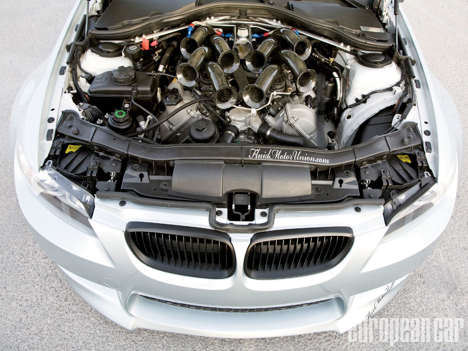 BMW engine bay view
