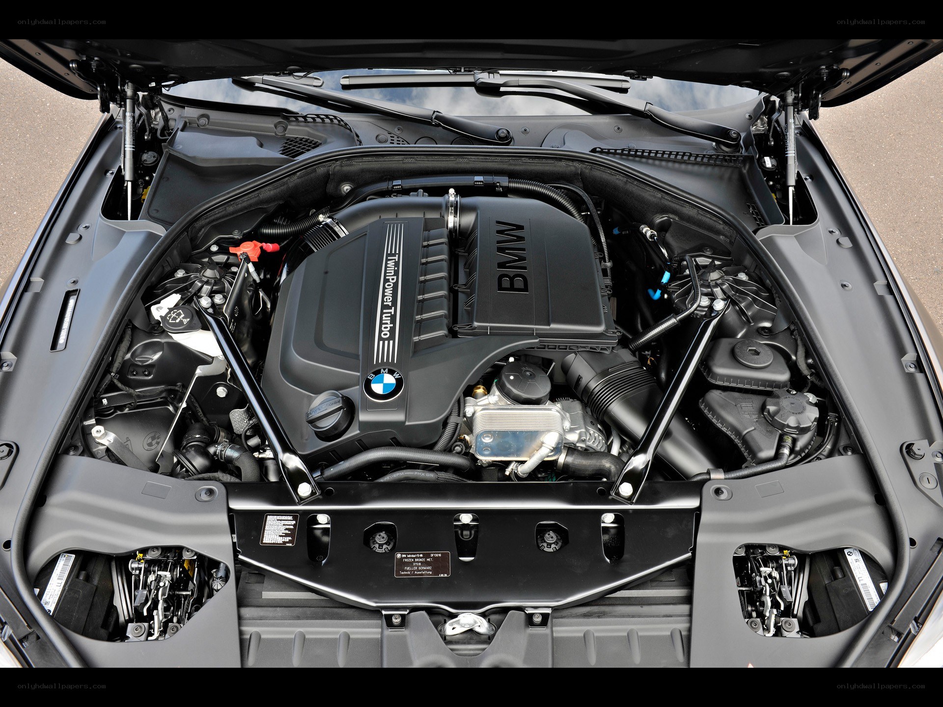BMW engine bay view