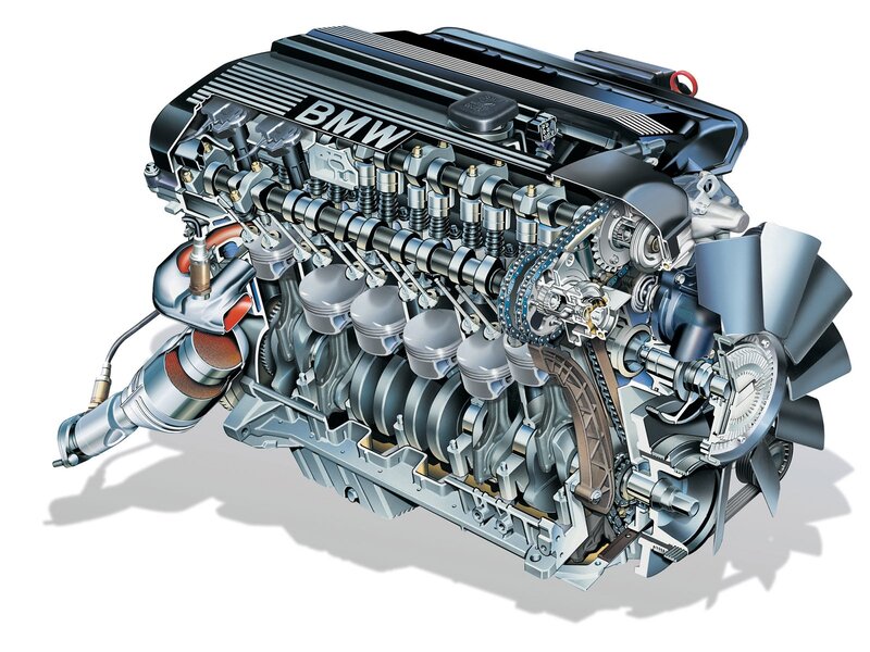 BMW engine cutaway diagram