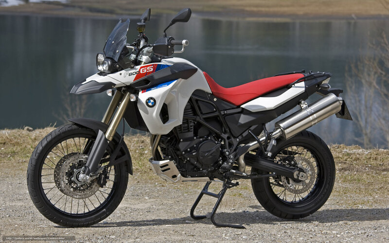 BMW F800GS Motorcycle — White, Serene