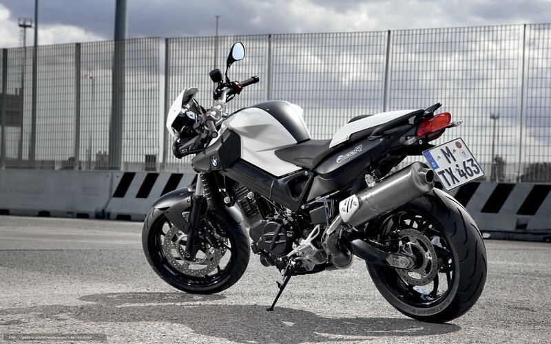 BMW F800R Motorcycle — Black, Dramatic