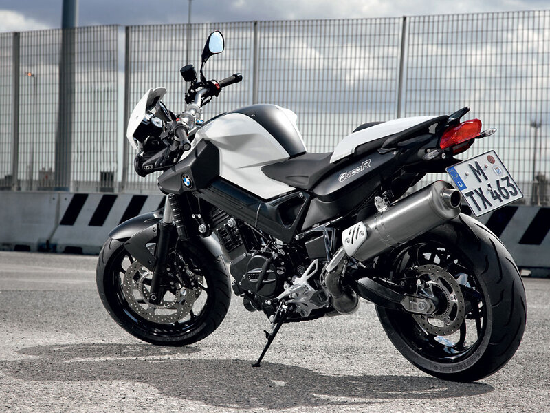 BMW F800R Motorcycle — Black, Neutral, Afternoon