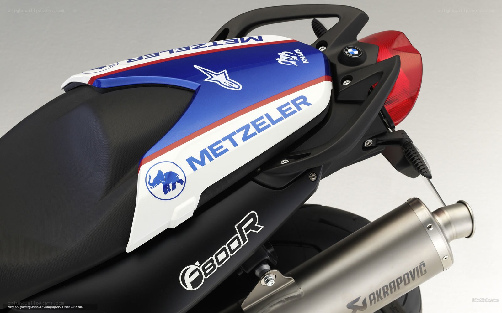 BMW F800R motorcycle rear