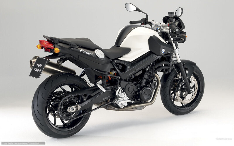 BMW F800R Motorcycle — White, Neutral, Photograph, Exhaust Pipe