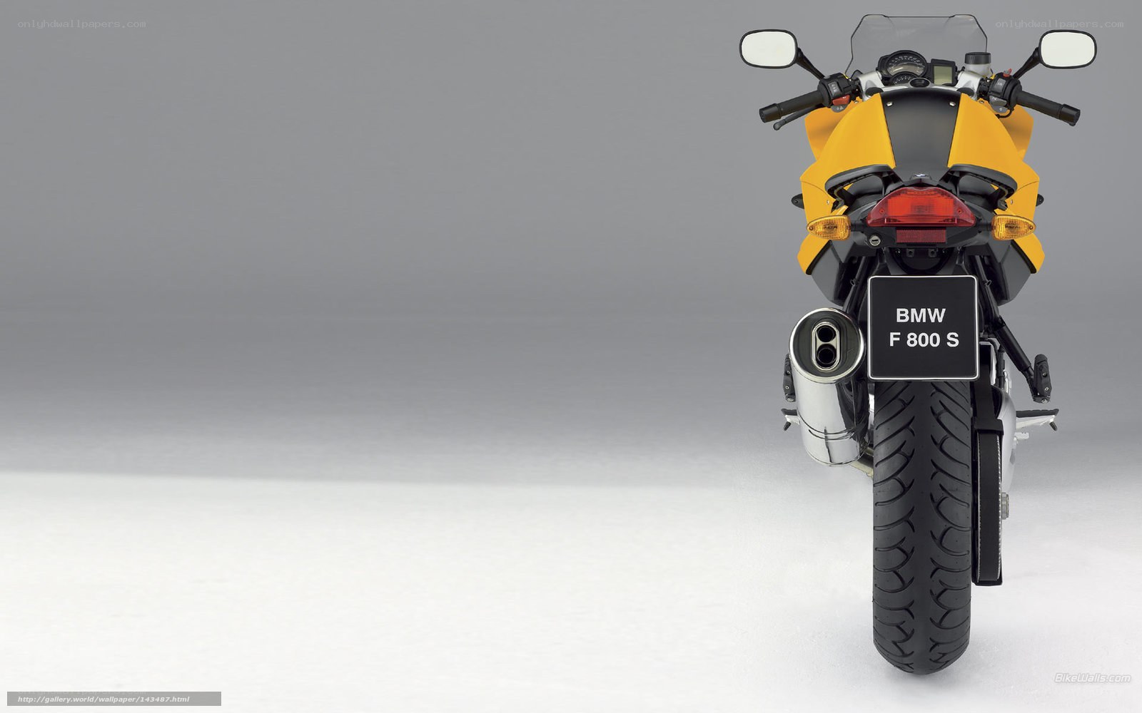 BMW F800S motorcycle rear view