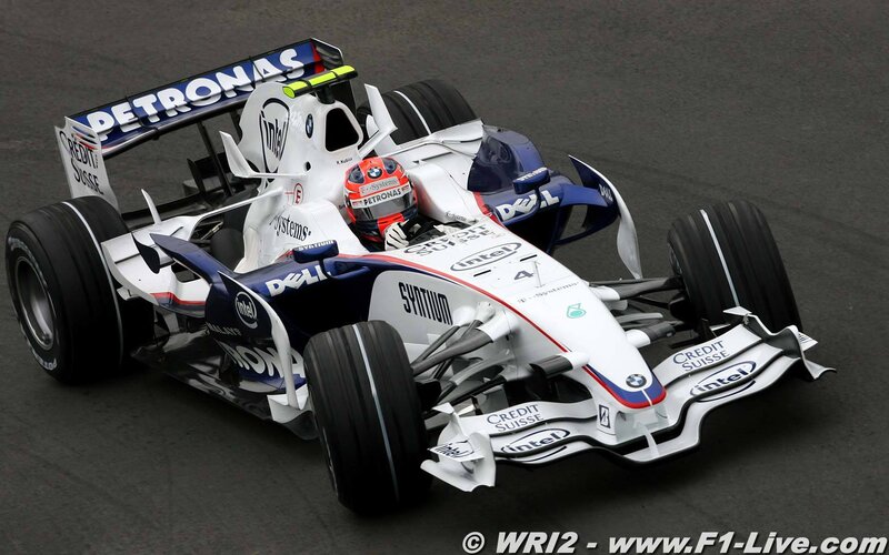BMW Formula 1 car on track