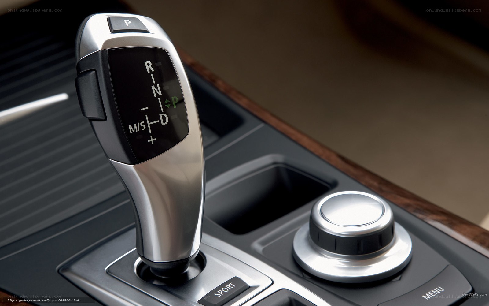 BMW gear shifter close-up