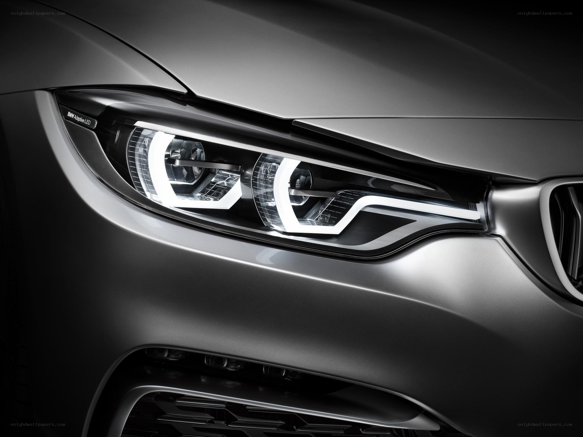 BMW headlight close-up