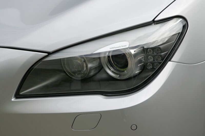 BMW headlight close-up