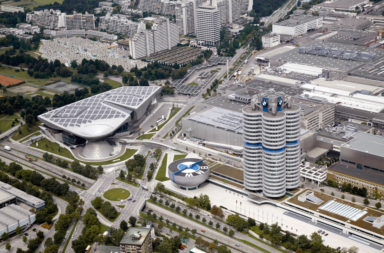 BMW Headquarters Aerial View
