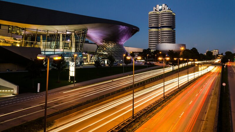 BMW Headquarters at Night