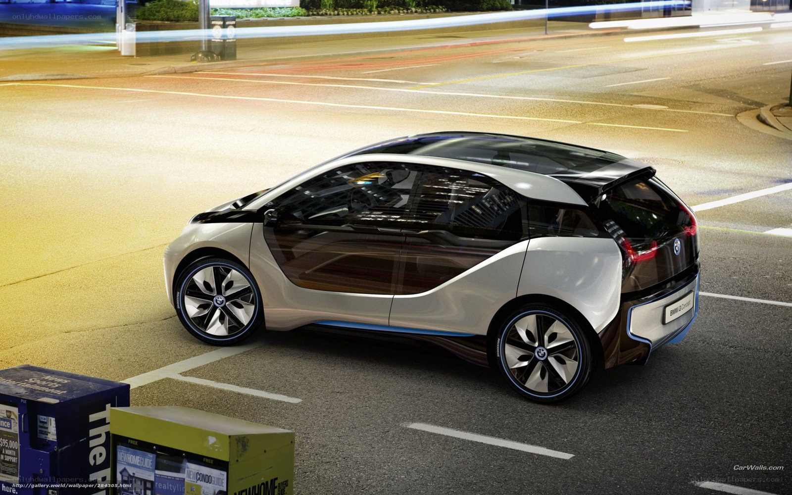 BMW i3 concept car at night