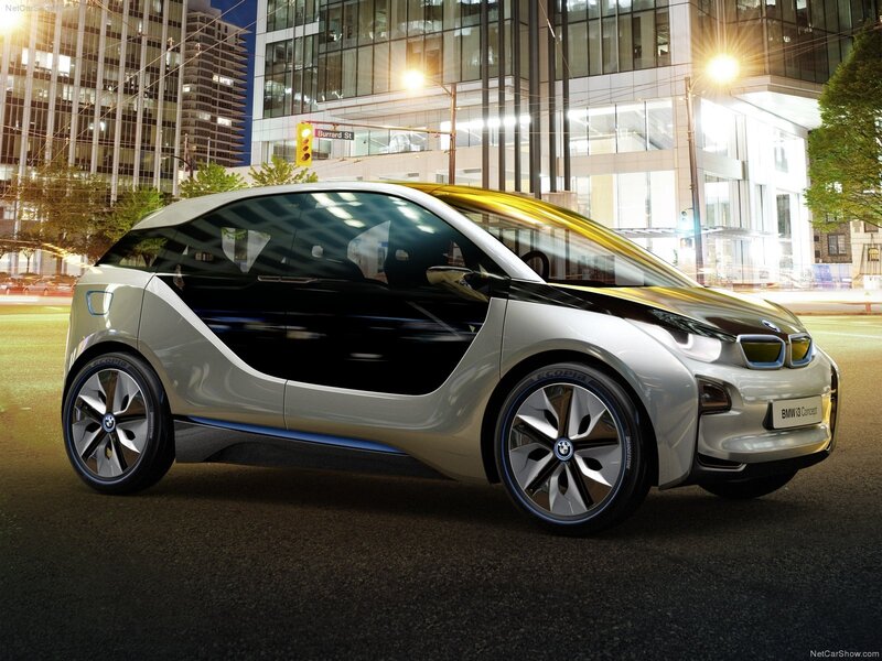 BMW I3 Concept Car — Silver, Dramatic