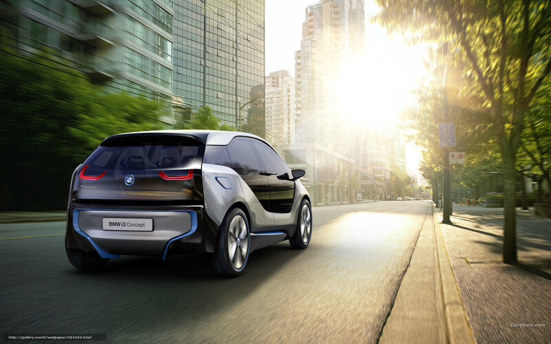 BMW I3 Concept Car — Silver, Dynamic, Afternoon, Digital Art