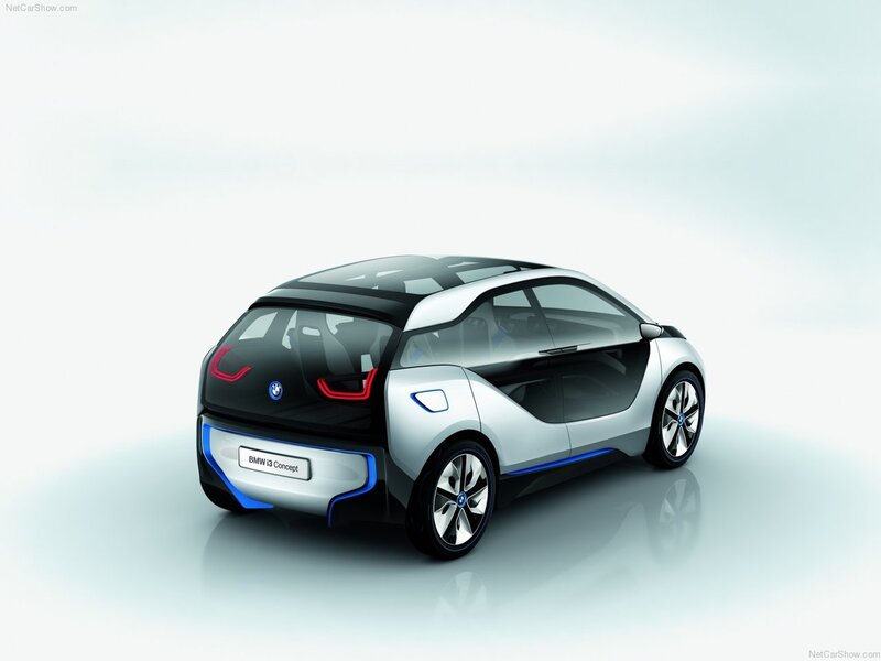 BMW I3 Concept Car — Silver, Modern, 3d Render