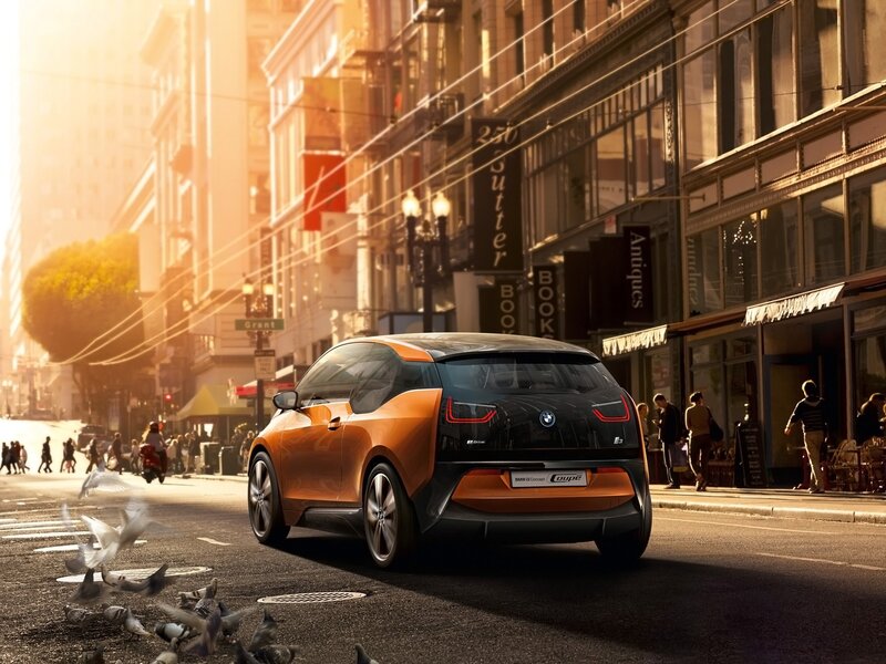 BMW i3 Coupe on city street