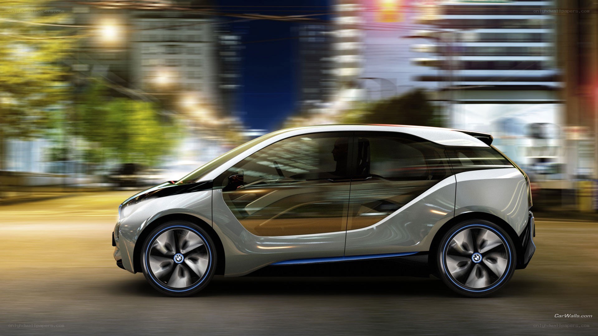 BMW i3 electric car in motion