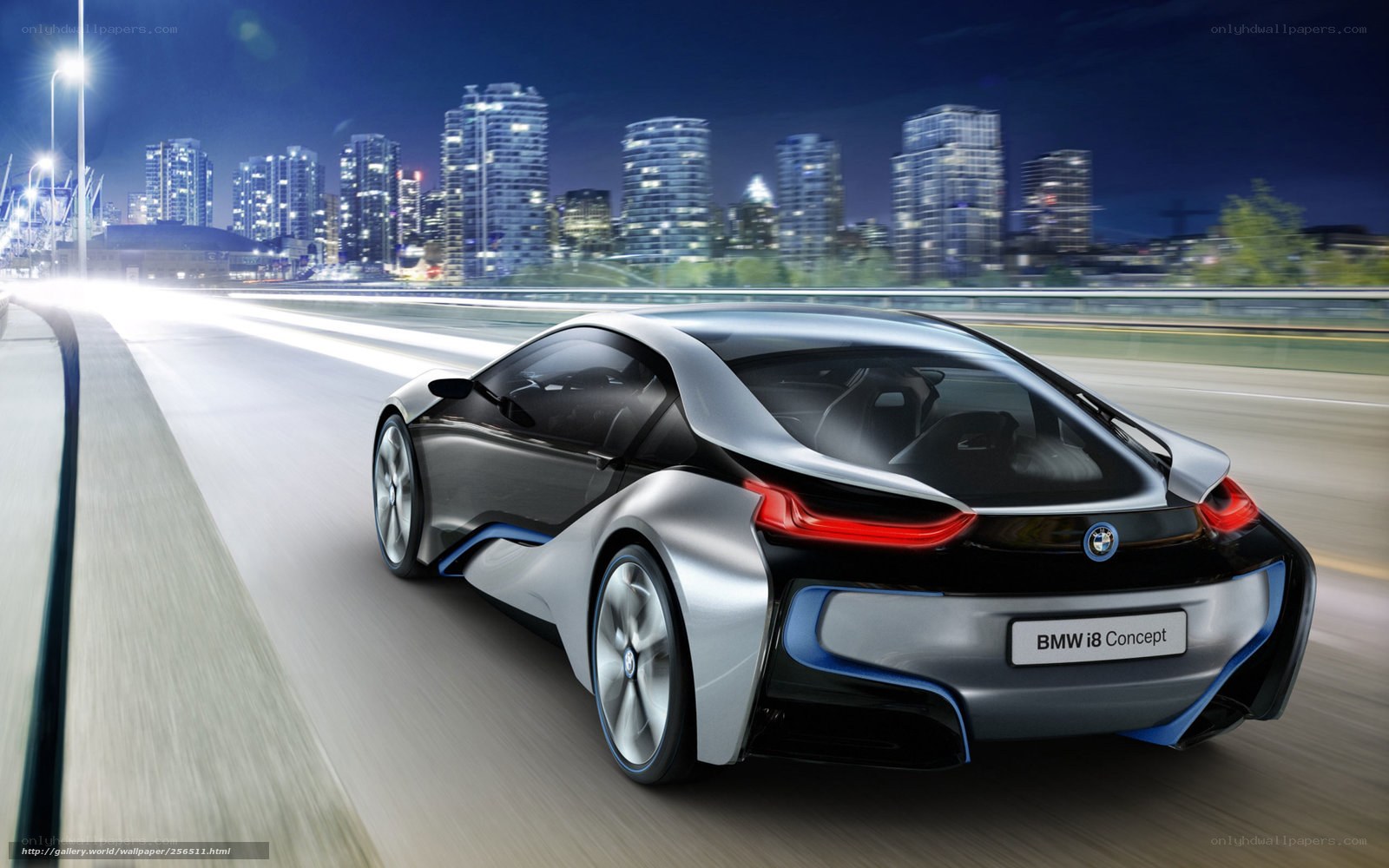 BMW i8 Concept car at night