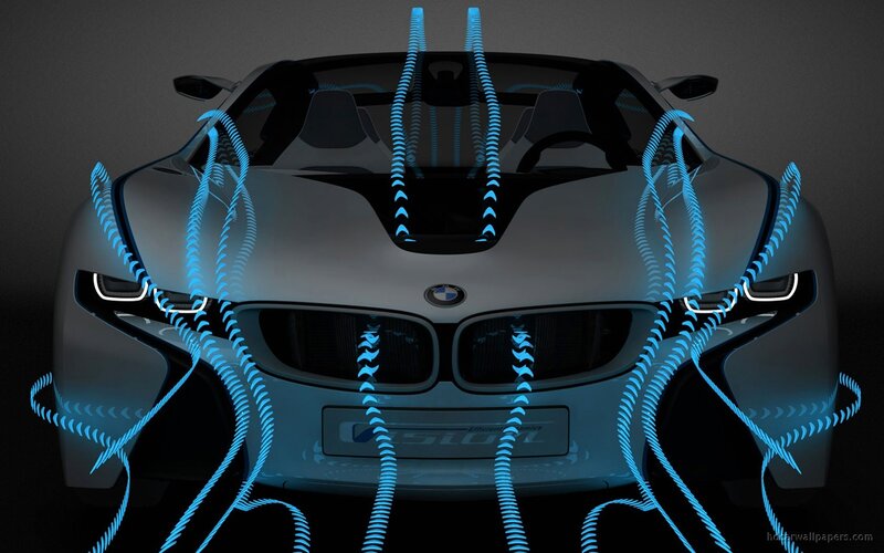 BMW I8 Concept Car — Blue, Dramatic