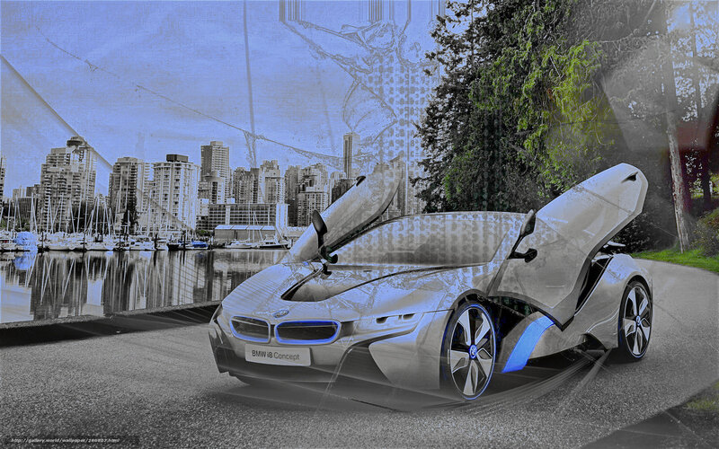 BMW I8 Concept Car — Blue