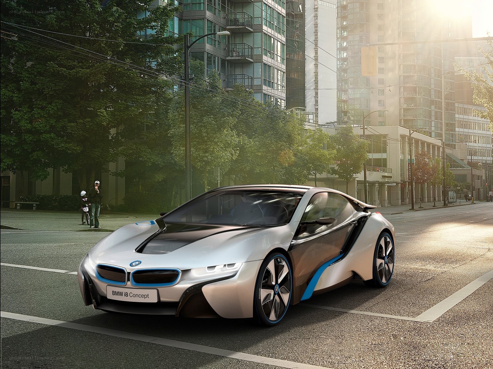 BMW i8 Concept car in city