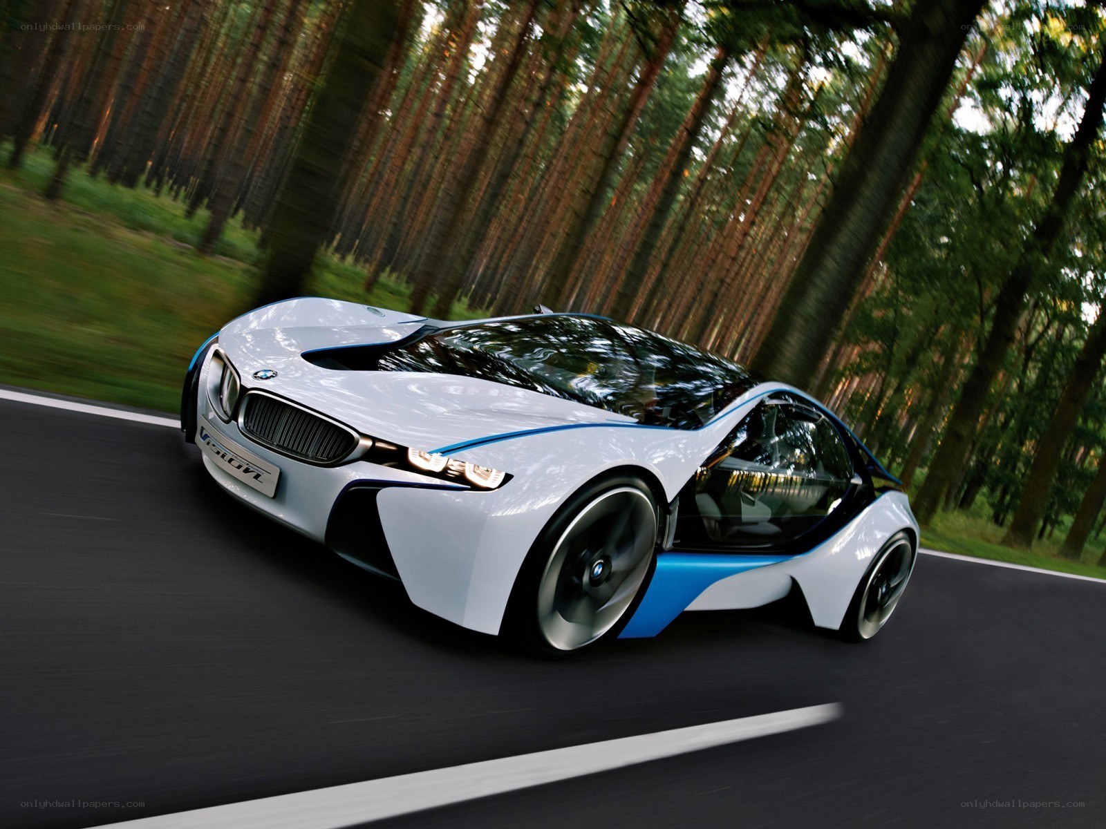BMW i8 Concept car in forest
