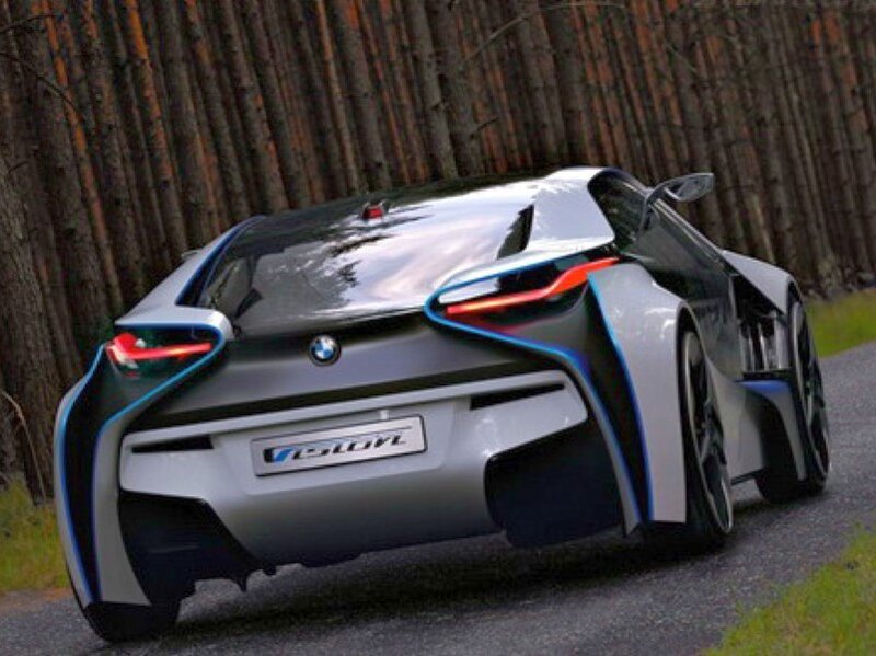 BMW I8 Concept Car — Silver, Dynamic, Photograph