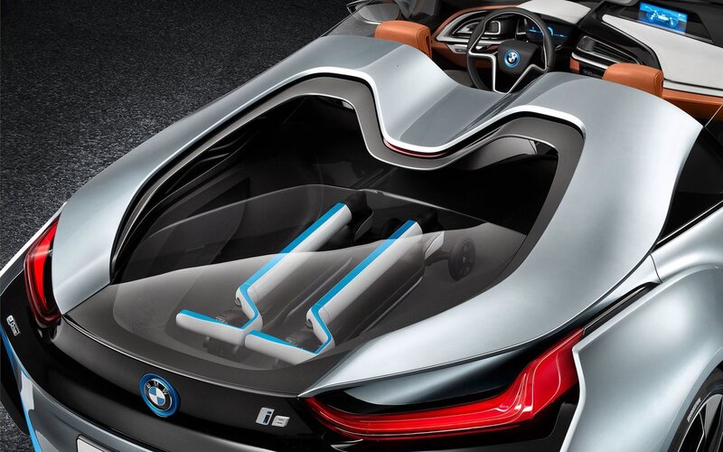 BMW I8 Concept Car — Silver, Futuristic