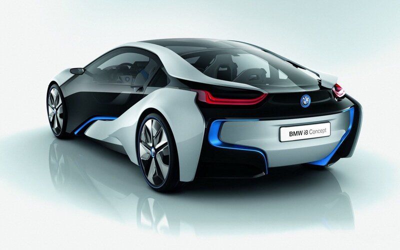 BMW I8 Concept Car — Silver, Modern