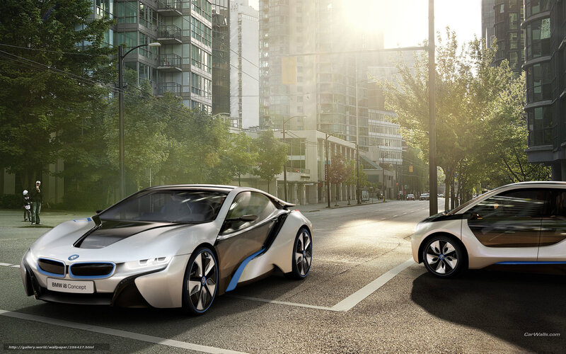 BMW i8 Concept cars in city