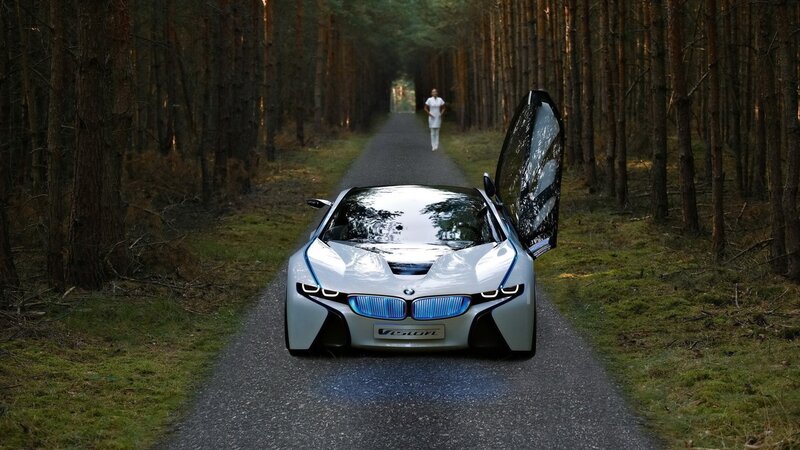 BMW i8 Concept in forest