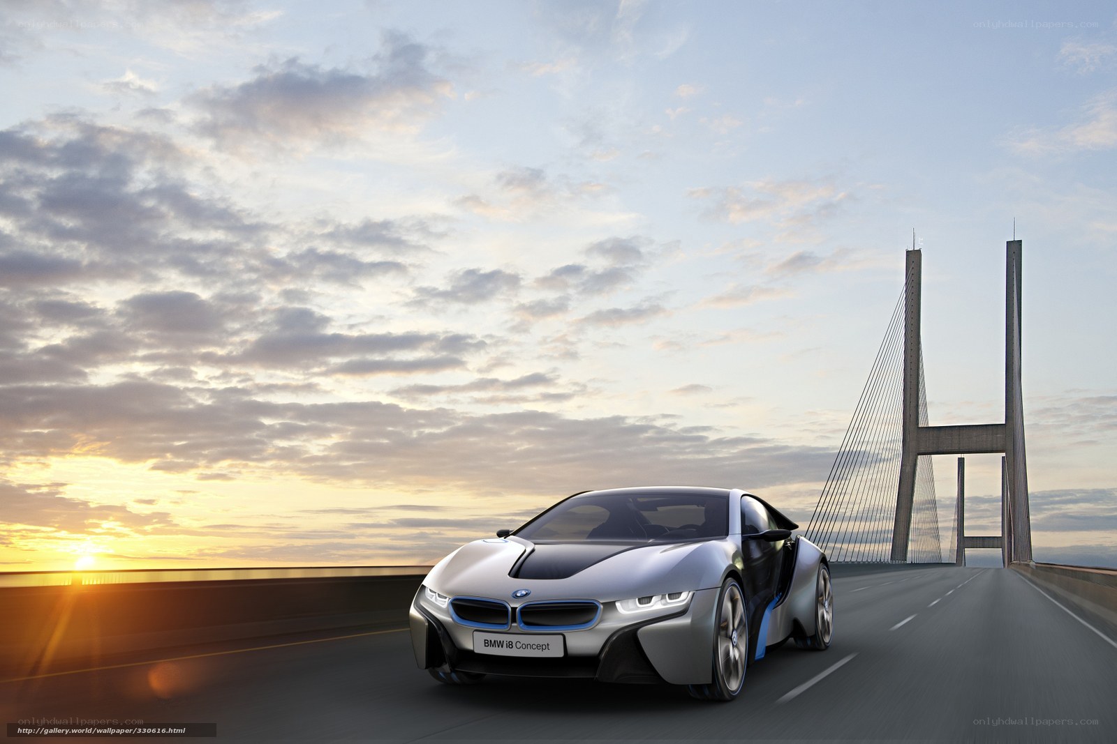 BMW i8 Concept on a bridge