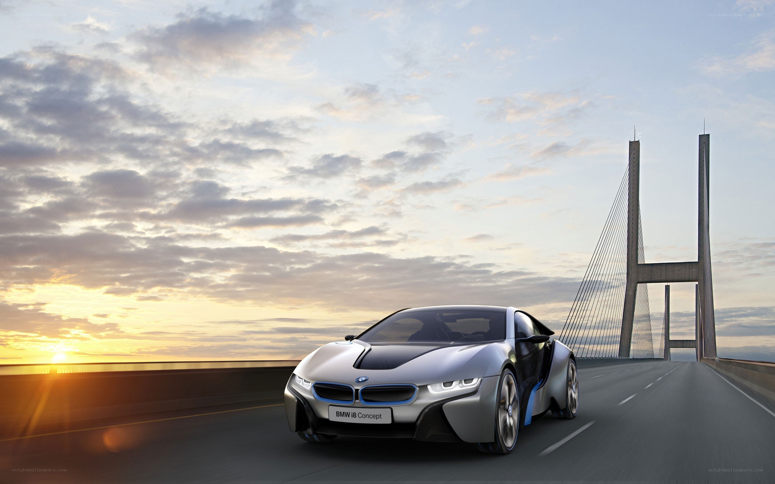 BMW i8 Concept on a bridge