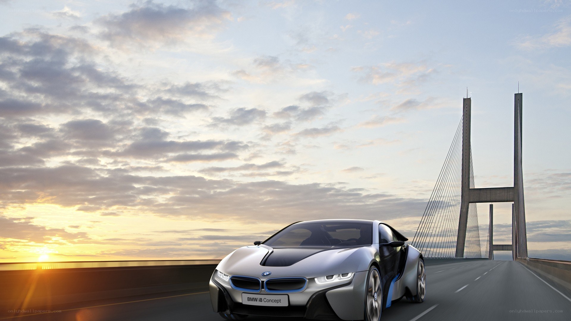 BMW i8 Concept on a bridge