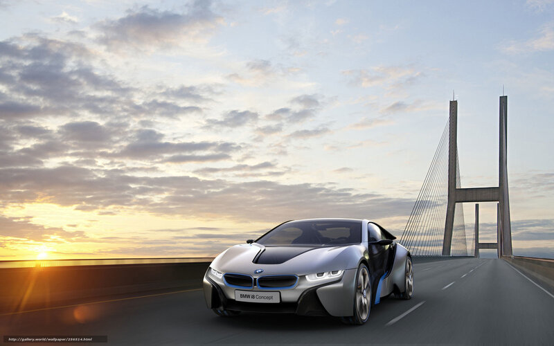 BMW i8 Concept on a bridge