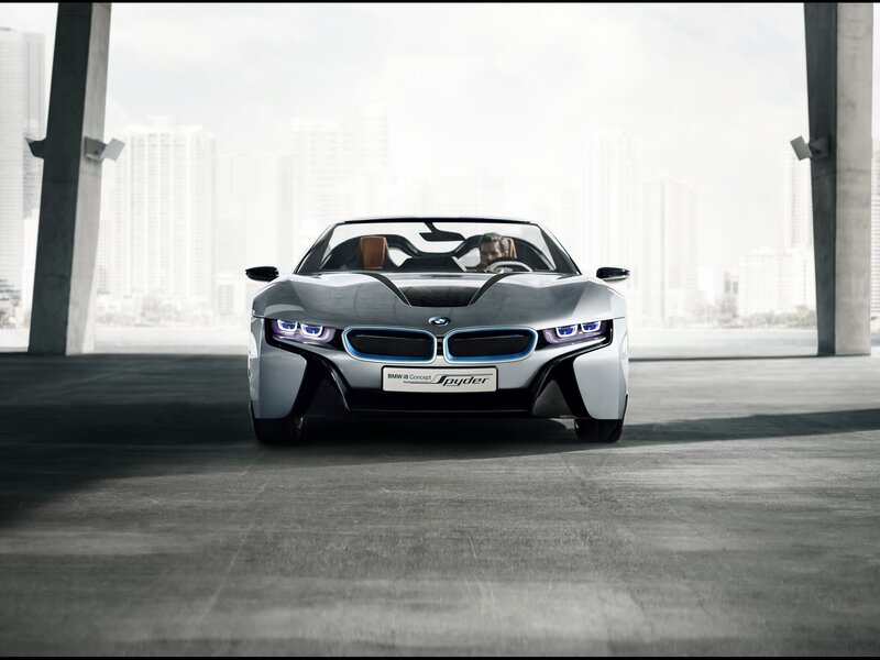 BMW I8 Concept Spyder — Silver, Dramatic, Photograph