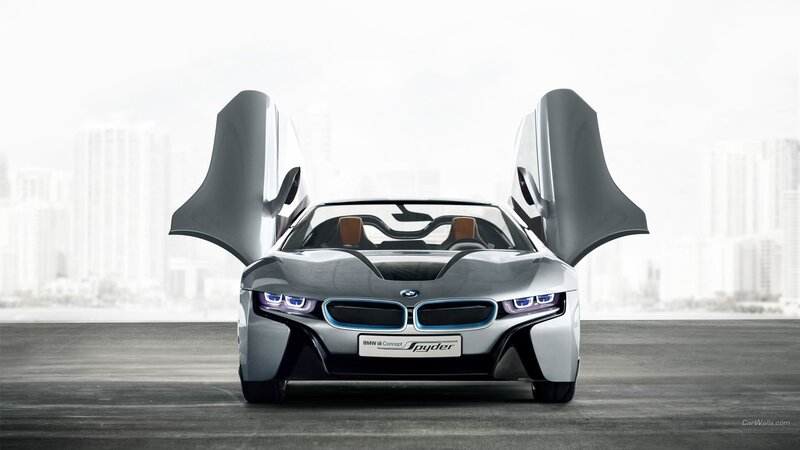 BMW I8 Concept Spyder — Silver, Dramatic