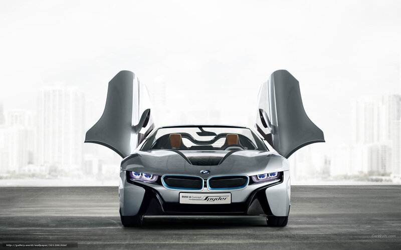 BMW I8 Spyder Concept — Silver, Dramatic
