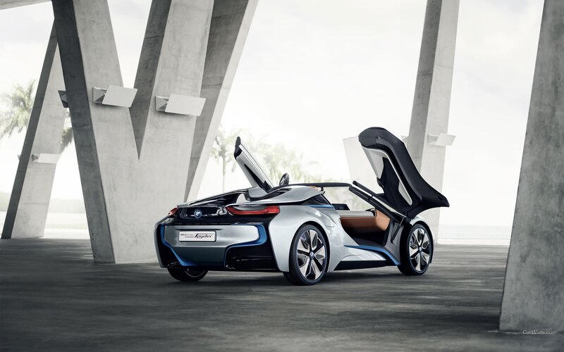 BMW I8 Spyder Concept — Silver, Modern, Afternoon, Photograph, Car