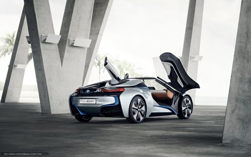 BMW I8 Spyder Concept — Silver, Modern