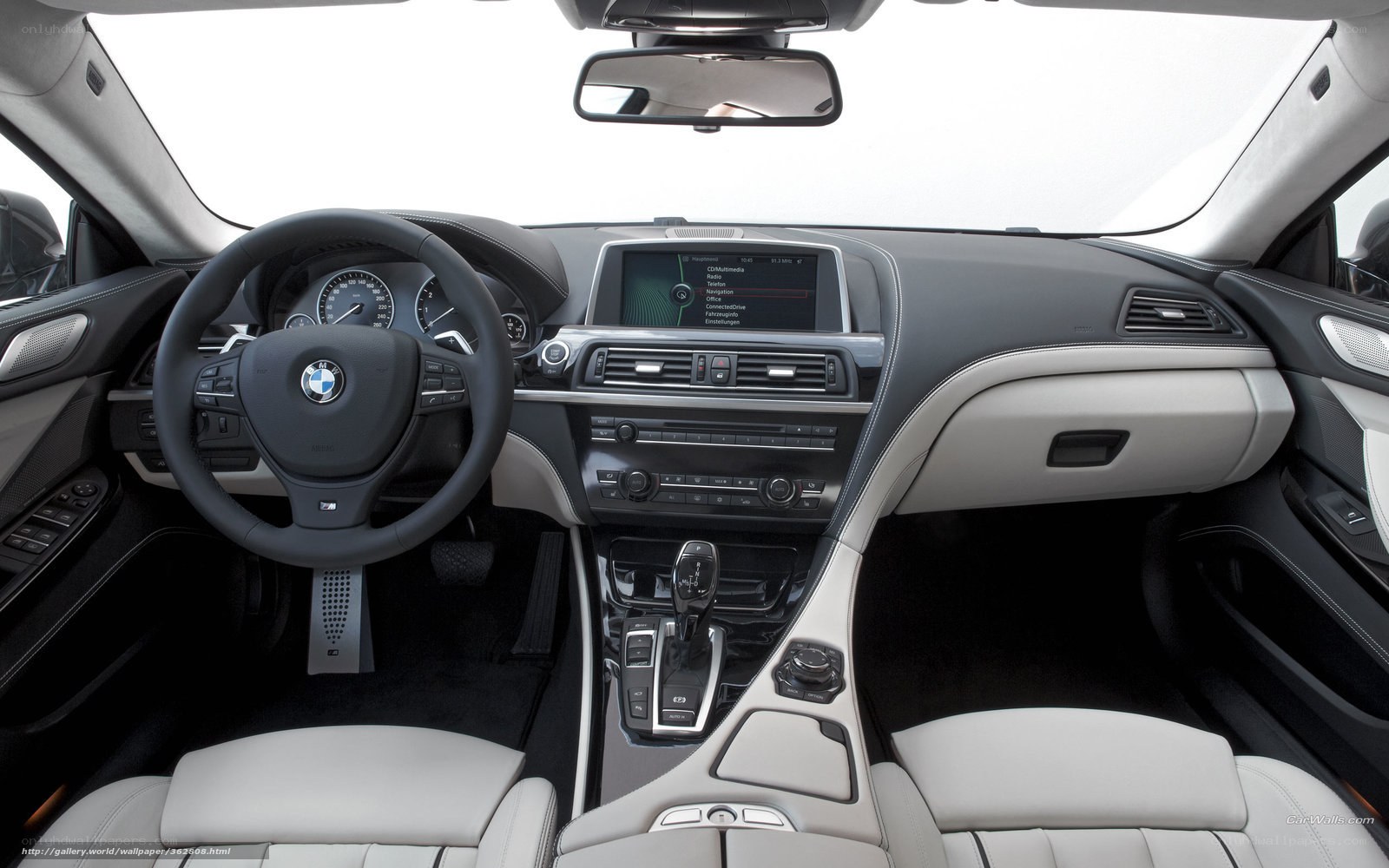 BMW interior dashboard view