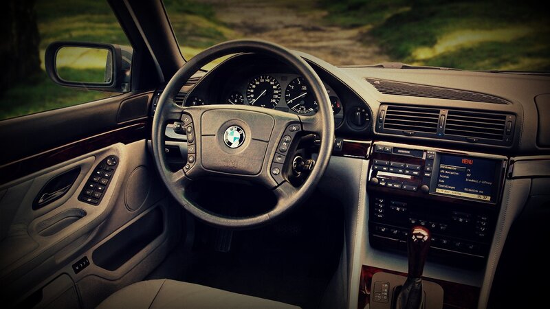 BMW interior dashboard view