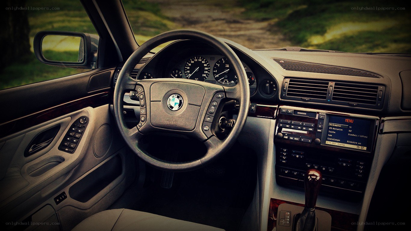 BMW interior dashboard view