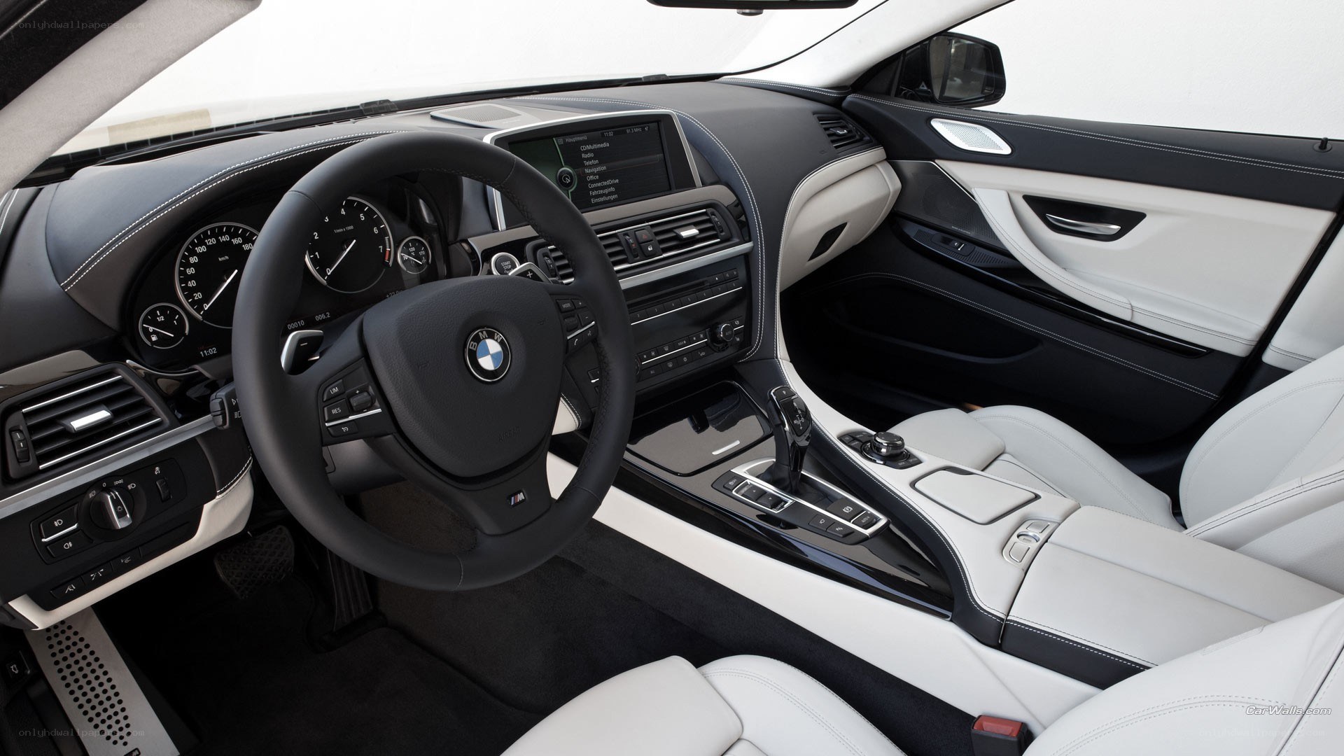 BMW interior dashboard view
